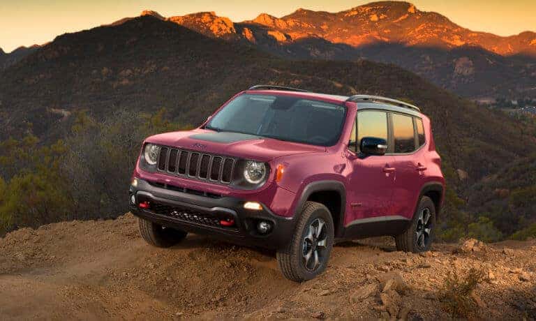 2023 Jeep Renegade Exterior Offroad Mountains Sunset