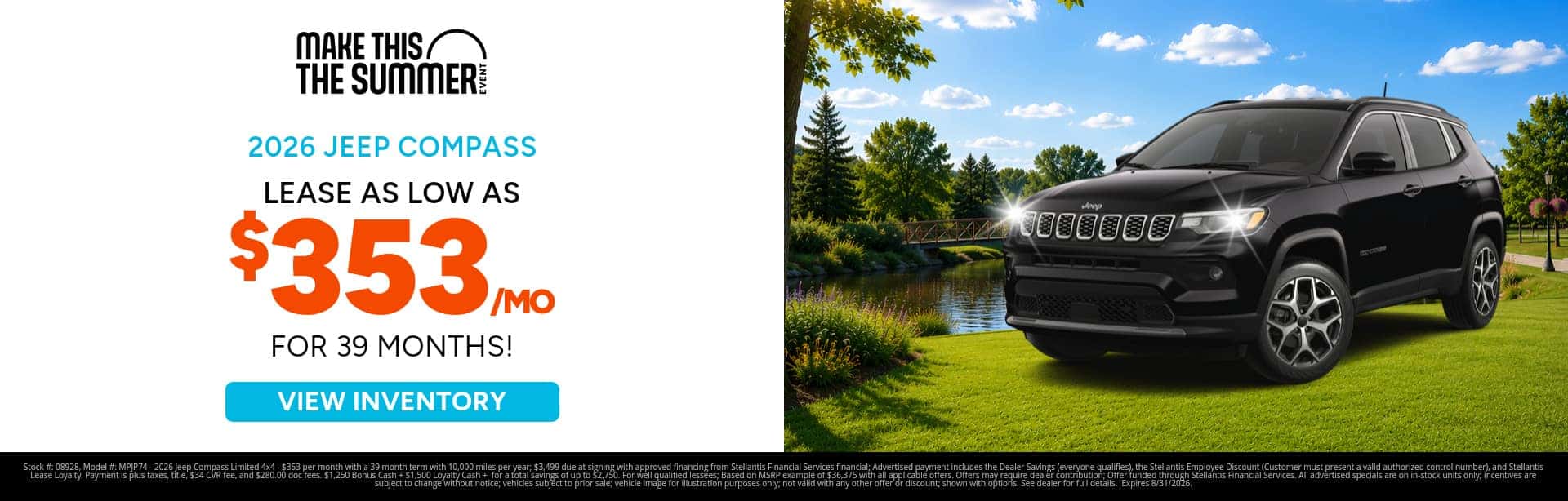 Lease a new Jeep Compass at Alma CJDR near Saginaw, MI