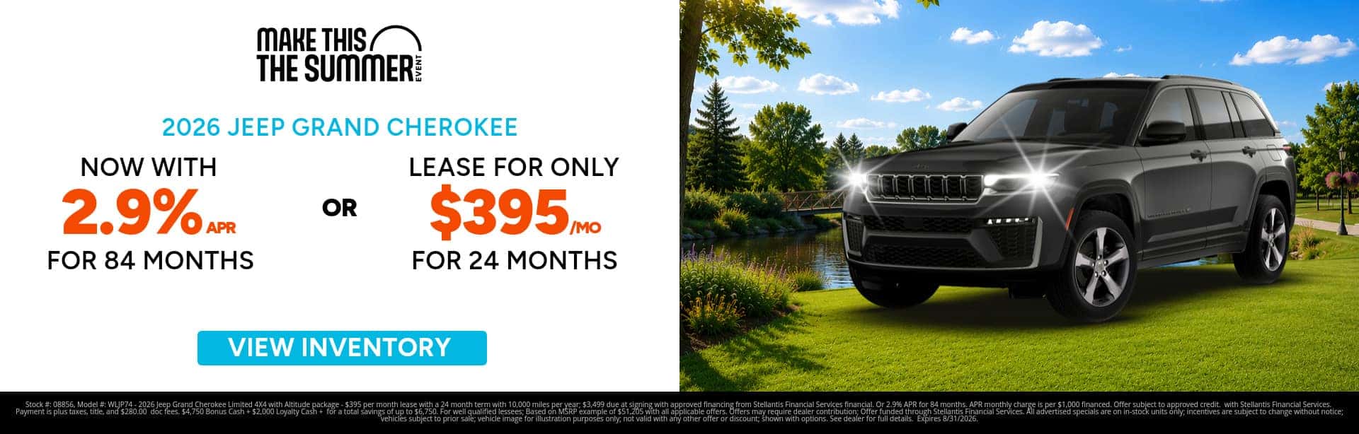 Finance or lease a new Jeep Grand Cherokee near Midland, MI