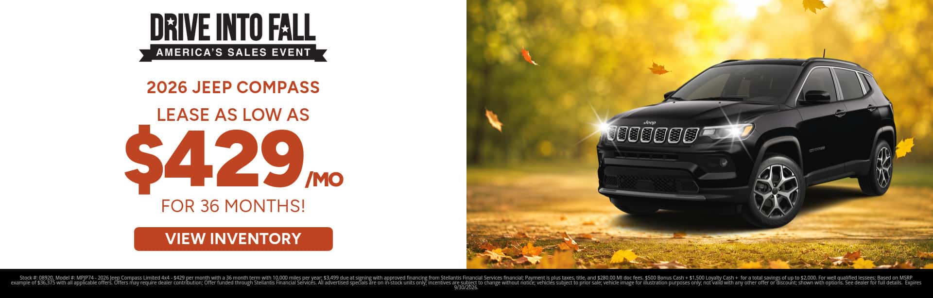 Lease a new Jeep Compass at Alma CJDR near Saginaw, MI