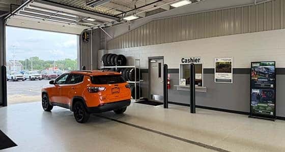Alma Chrysler Jeep Dodge Ram service drive