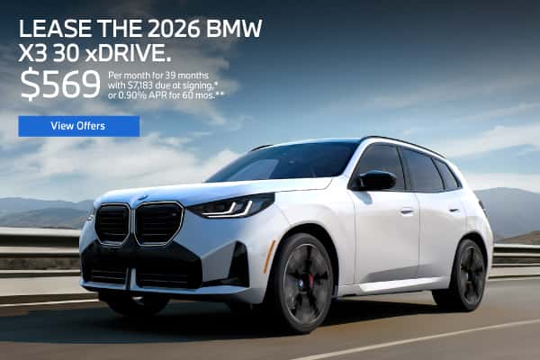 LEASE THE 2026 BMW X3 30 xDRIVE.