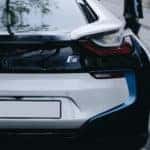 Rear view image if the BMW i8