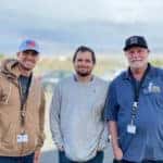 Larry Osborne, his son and friend, at the BMW track in Thermal