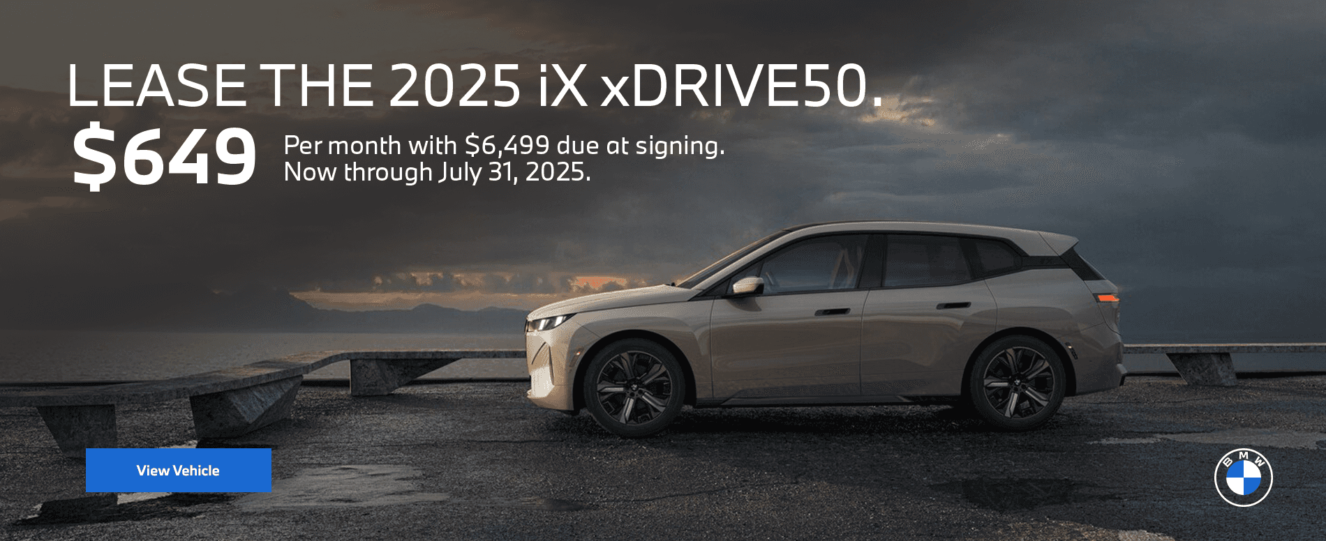 2025 iX lease starting at $649 per month for 36 months