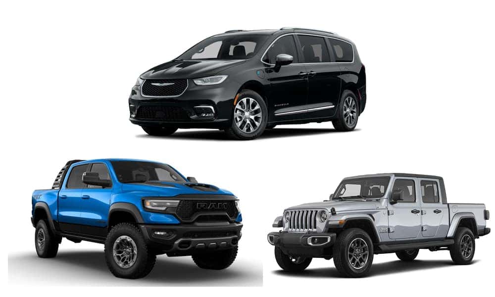 Ram 1500 TRX, Chrysler Pacifica, Jeep Gladiator