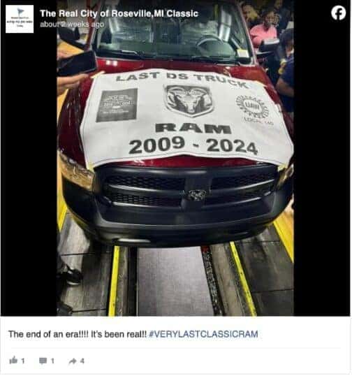Last 2024 Ram 1500 Classic