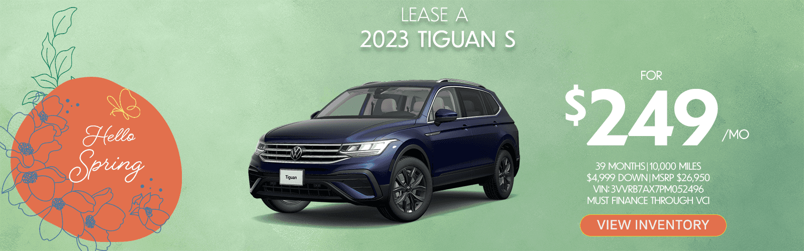 Tiguan S Carolina VW March Lease-VIN