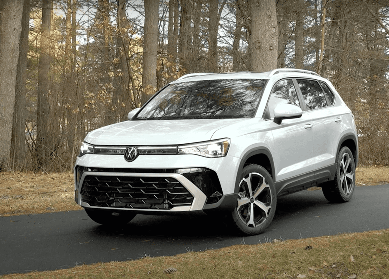2025 Volkswagen Taos white SUV