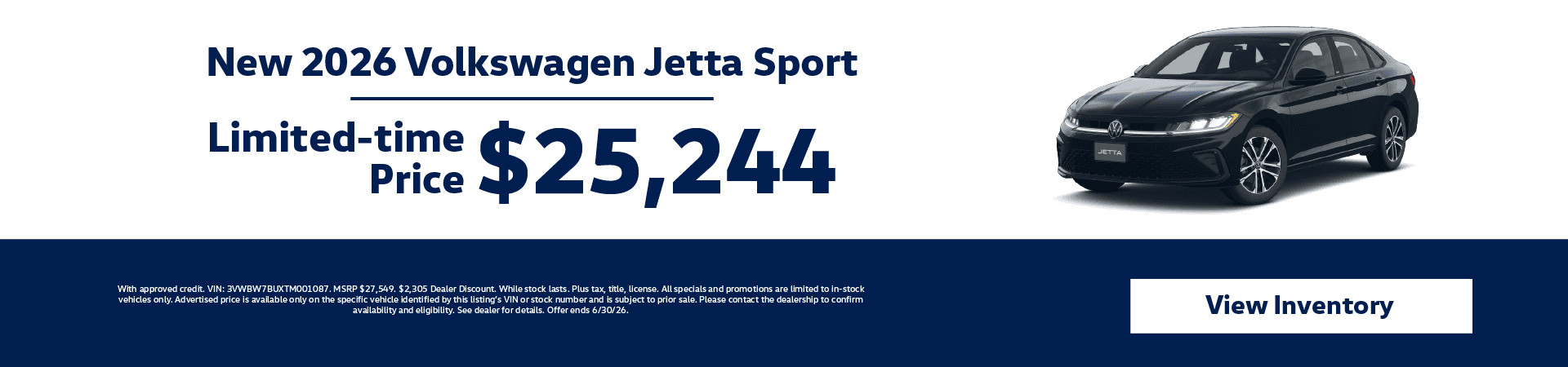 Jetta price $25,244