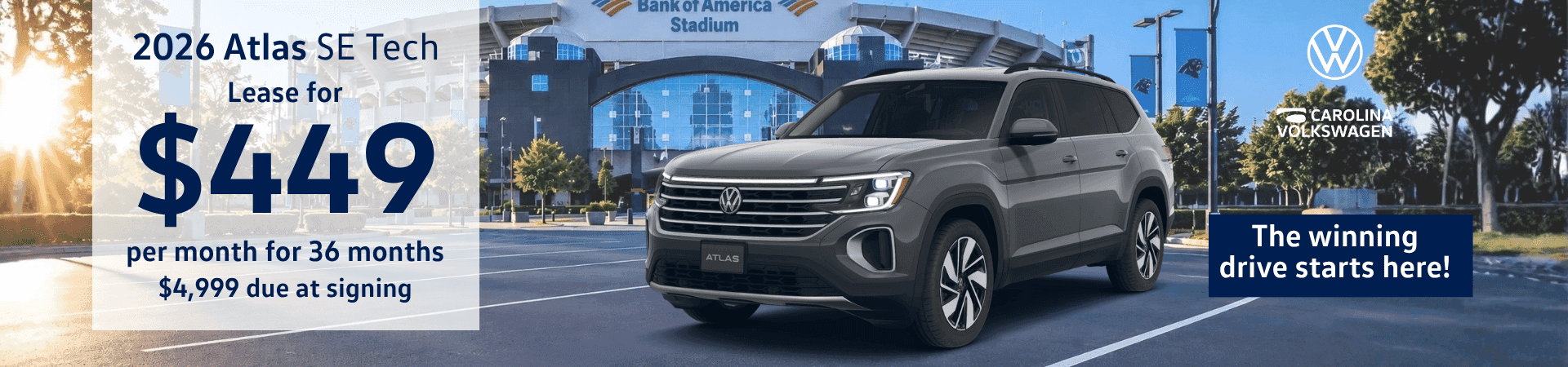 2026 Atlas SE Tech $449 per month lease