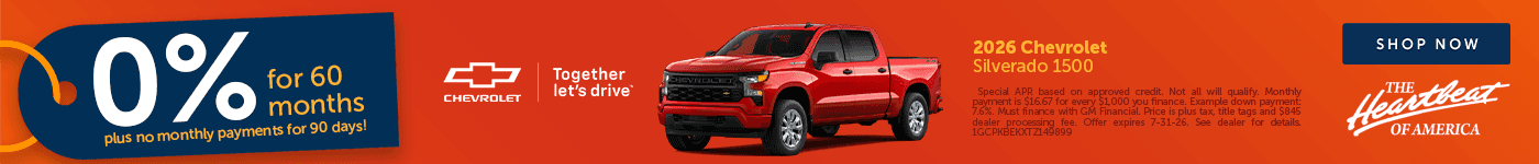July Silverado Offer