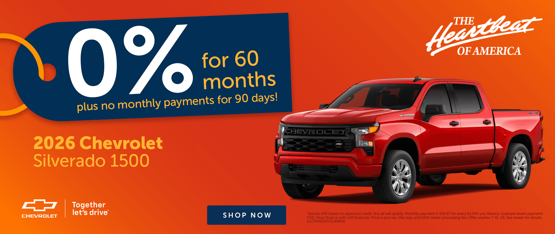 July Silverado Offer