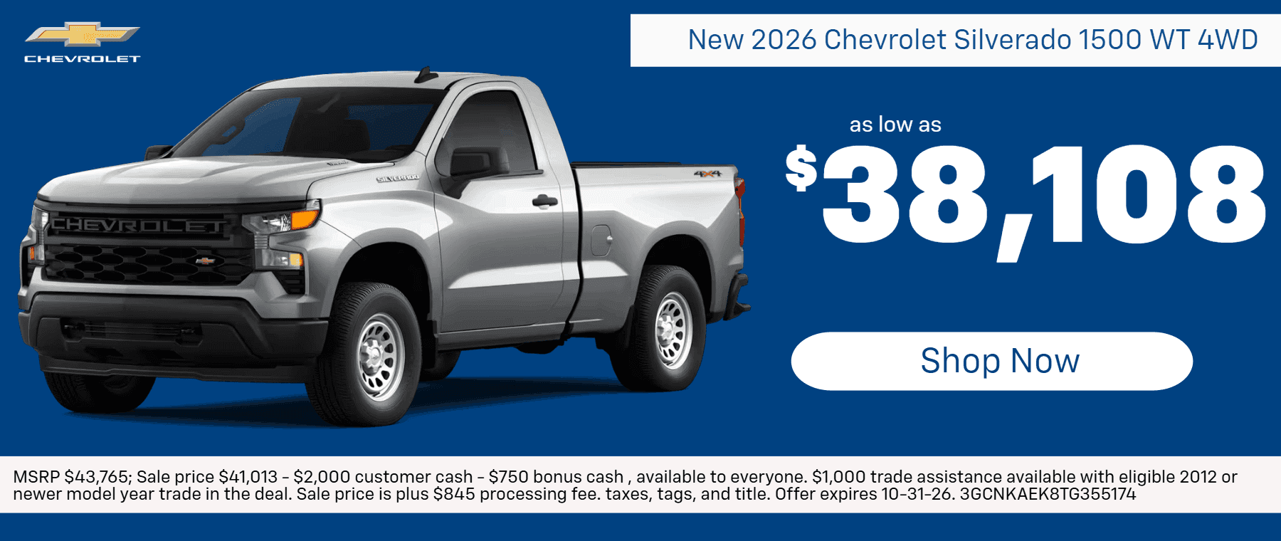 October Silverado Offer