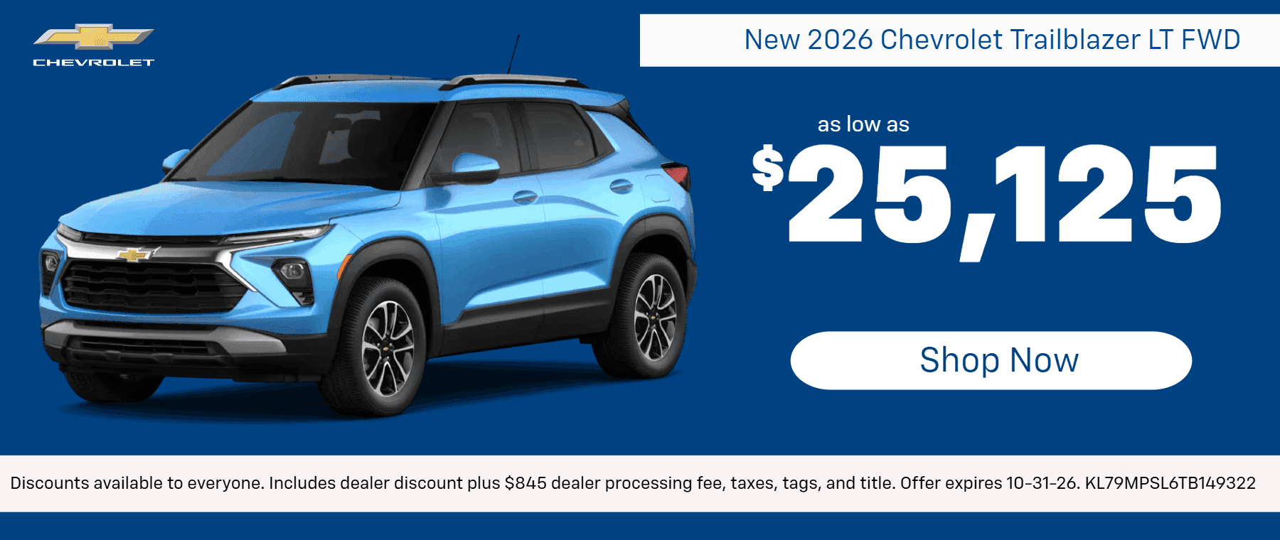 October Trailblazer Offer