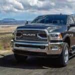 2018 ram 2500 towing trailer on road