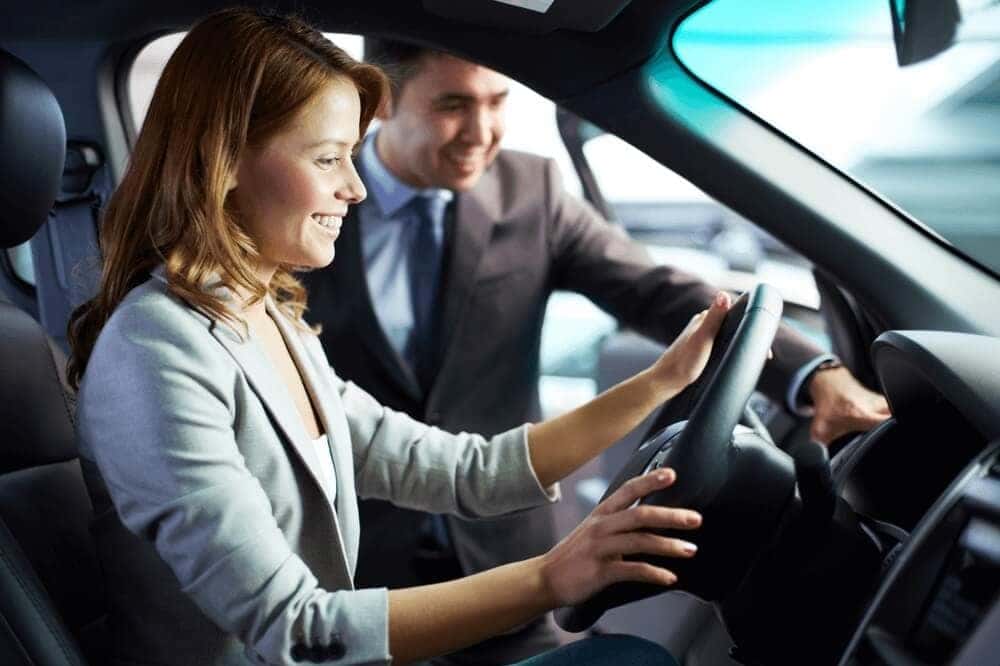 Test Drive at Car Dealership
