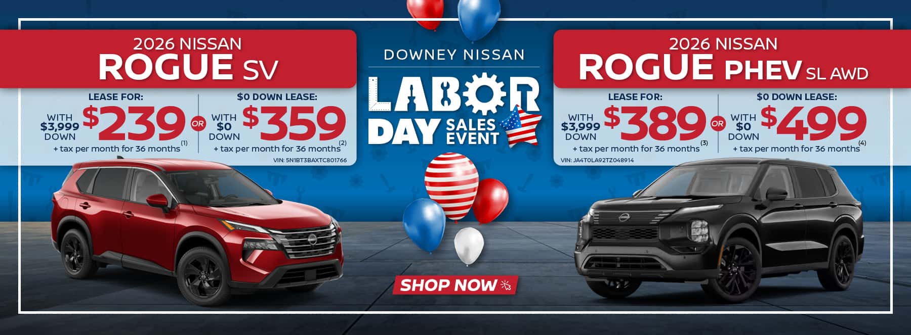 Nissan Rogue $359 per month