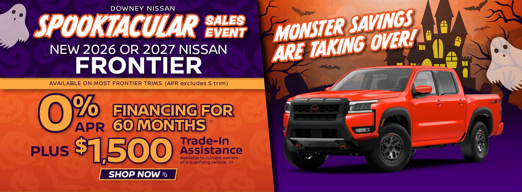 Frontier, 0.0% APR, $1,500 Trade Assistance