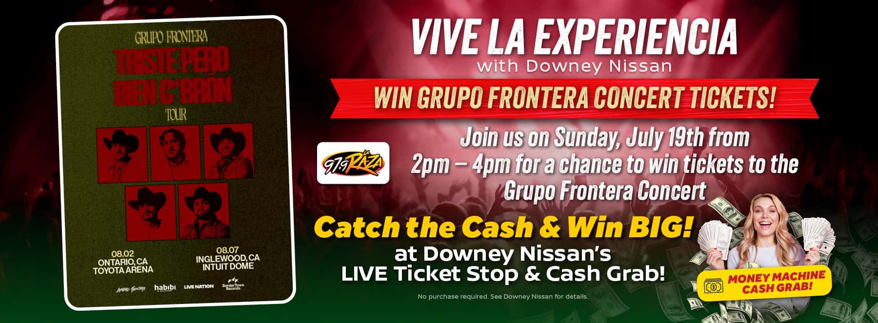 Vive la Experiencia Grupo Frontera Website Banner
