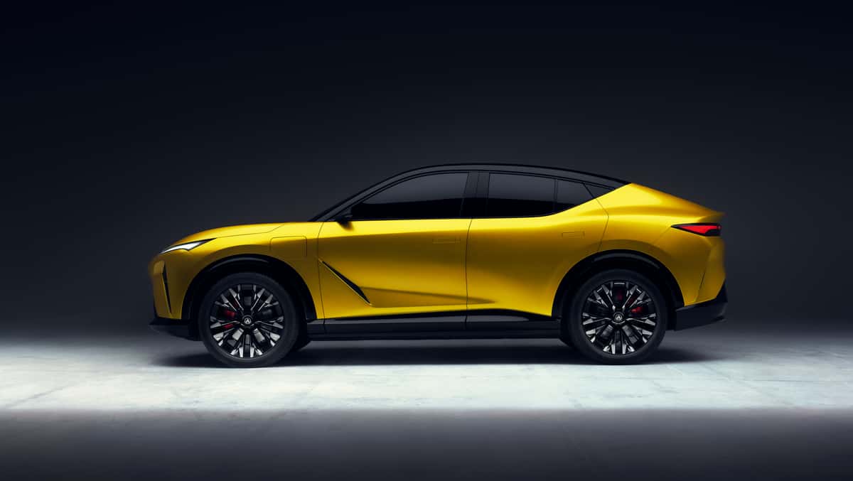 side profile view of the 2026 Acura RSX EV SUV