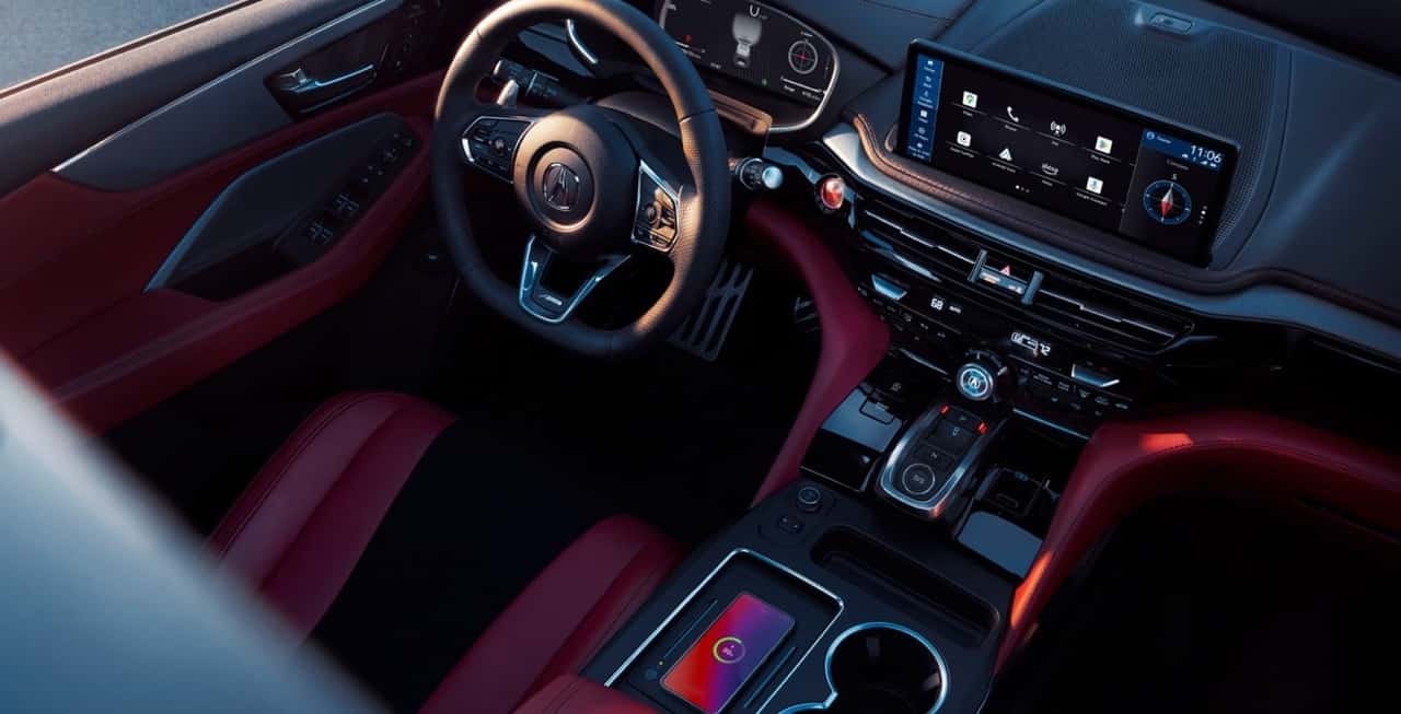 2026 Acura MDX interior of the Type S looking in from the panoramic sunroof