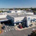 Aerial view of Elk Grove Acura, the Acura dealership serving the greater Sacramento area from Elk Grove, California