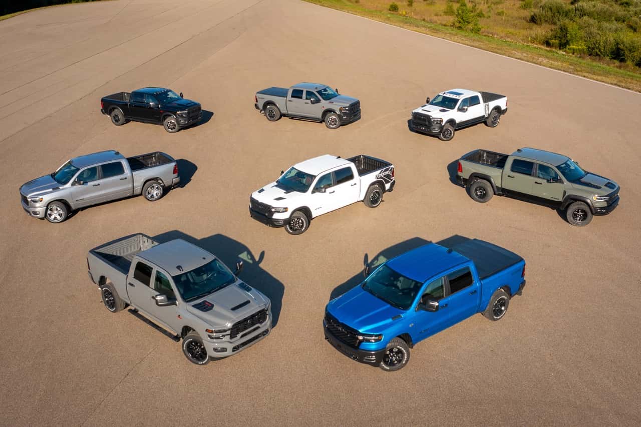 2026 Ram 1500 Models All Parked Together