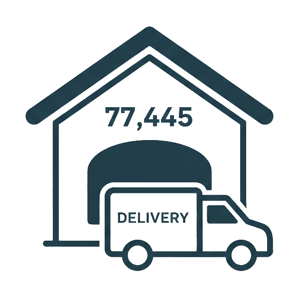 <strong>Home Delivered</strong> <h3>77,445</h3>Meals