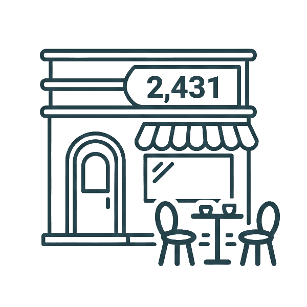 <strong>Restaurant Program</strong> <h3>2,431</h3>Meals