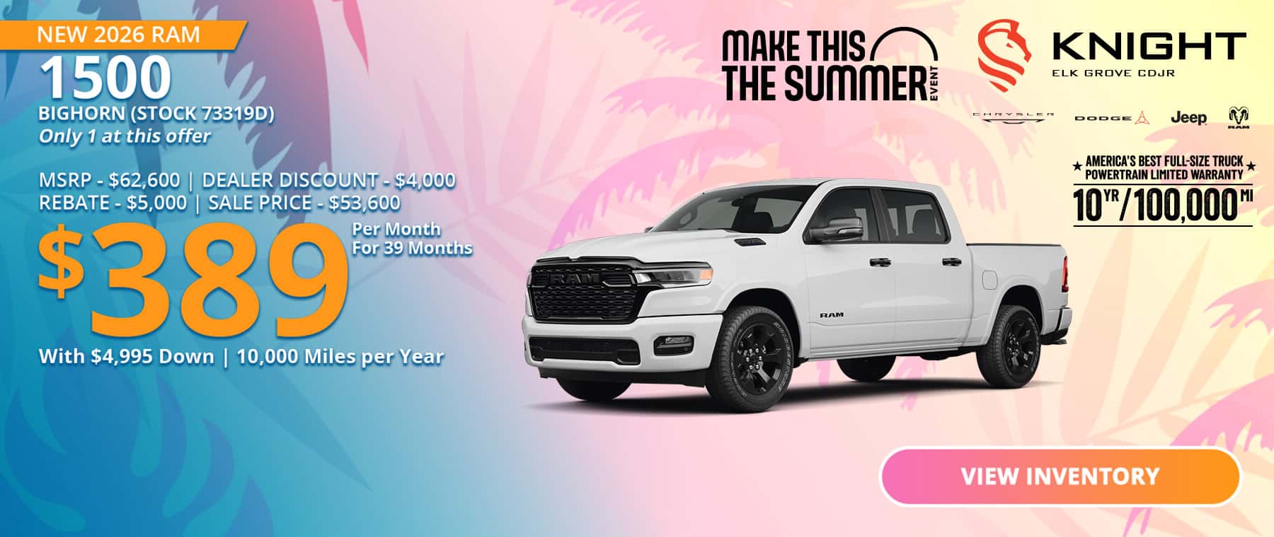 2026 RAM 1500 BIGHORN (STOCK 73319D)
