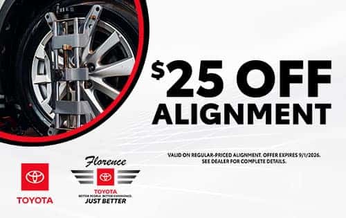 $25 off of alignment