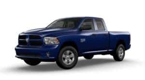 A blue 2019 Ram 1500 Classic is facing left.