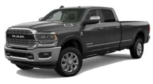 A grey 2019 Ram 2500 is facing left.