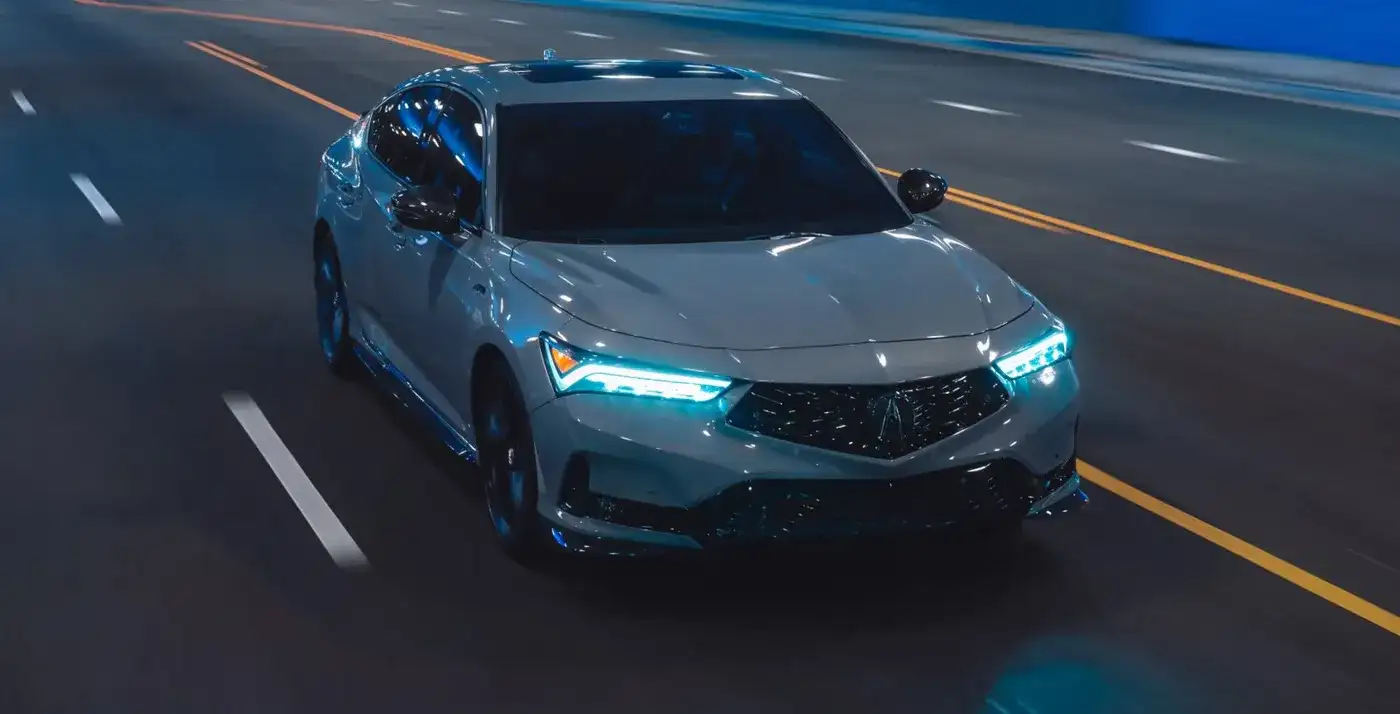 2026 Acura Integra exterior showcasing its sleek and modern design.