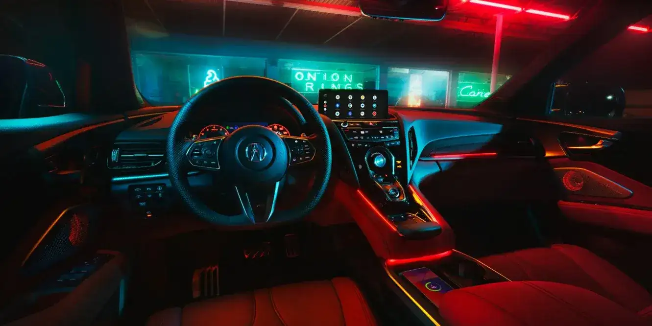 2026 Acura RDX interior with large touchscreen.