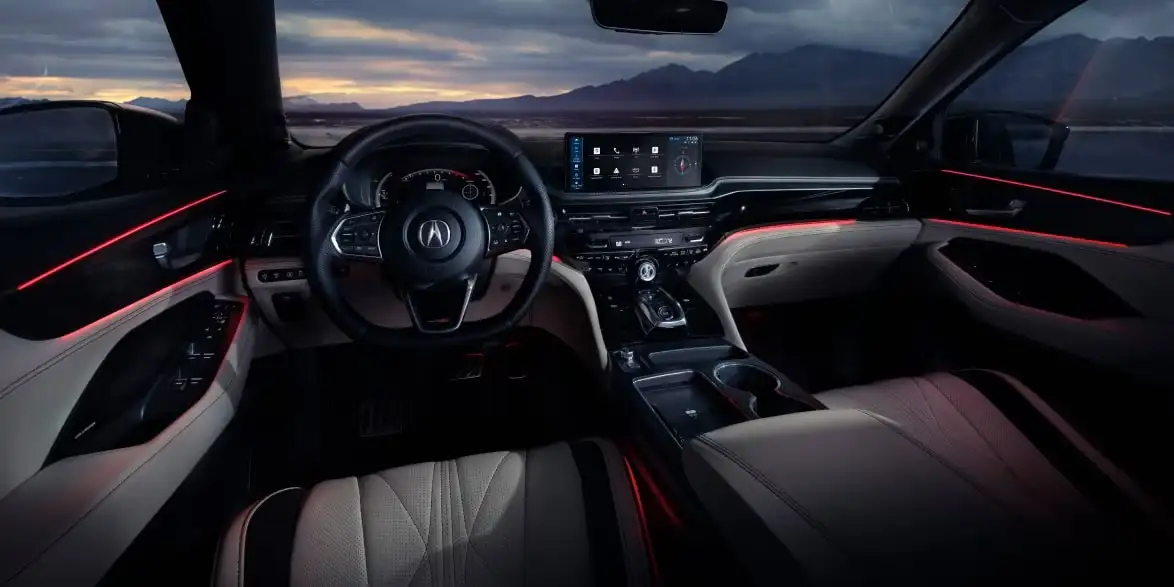 2026 Kia Sportage interior with panoramic display.