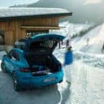 2019 Porsche Macan in Blue with open trunk