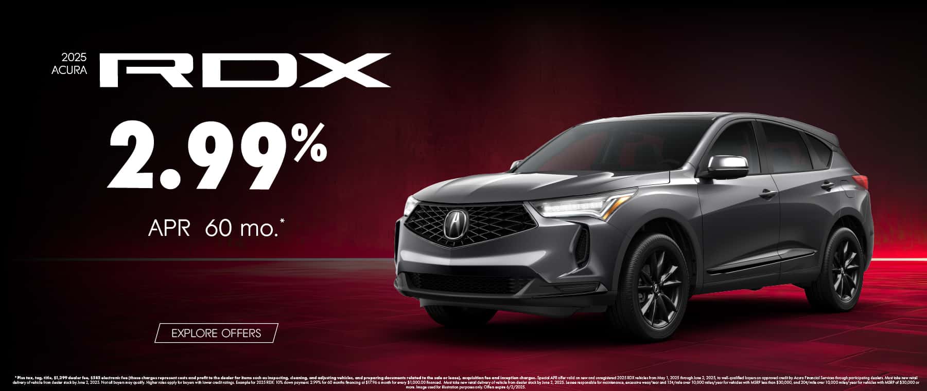 2025 Acura RDX 2.99% APR for 60 months*