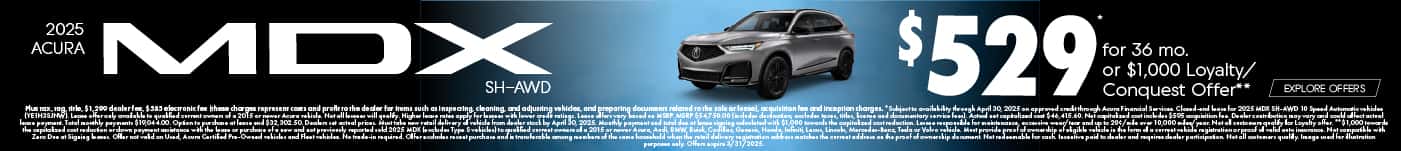 Lease New Acura MDX For $529/mo*