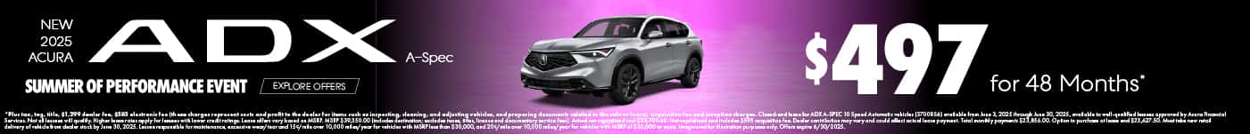 New 2025 Acura ADX A-SPEC $497 for 48 months*