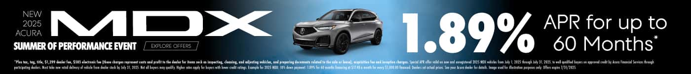 New 2025 Acura MDX 1.89% APR for up to 60 months*