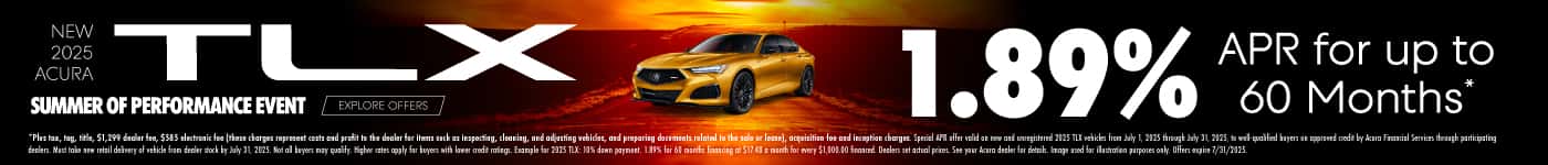 New 2025 Acura TLX 1.89% APR for up to 60 months*