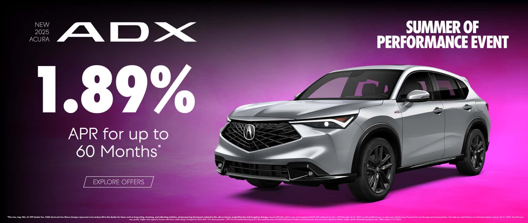 New 2025 Acura ADX 1.89% APR for up to 60 months*