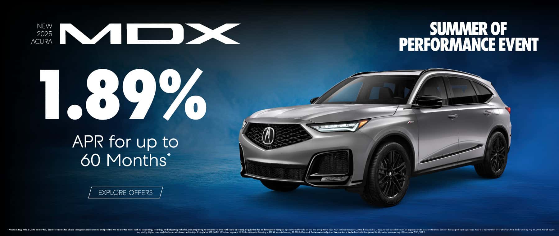 New 2025 Acura MDX 1.89% APR for up to 60 months*