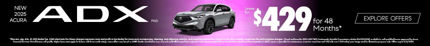 New 2025 Acura ADX FWD Lease for $429 a month for 48 Months*