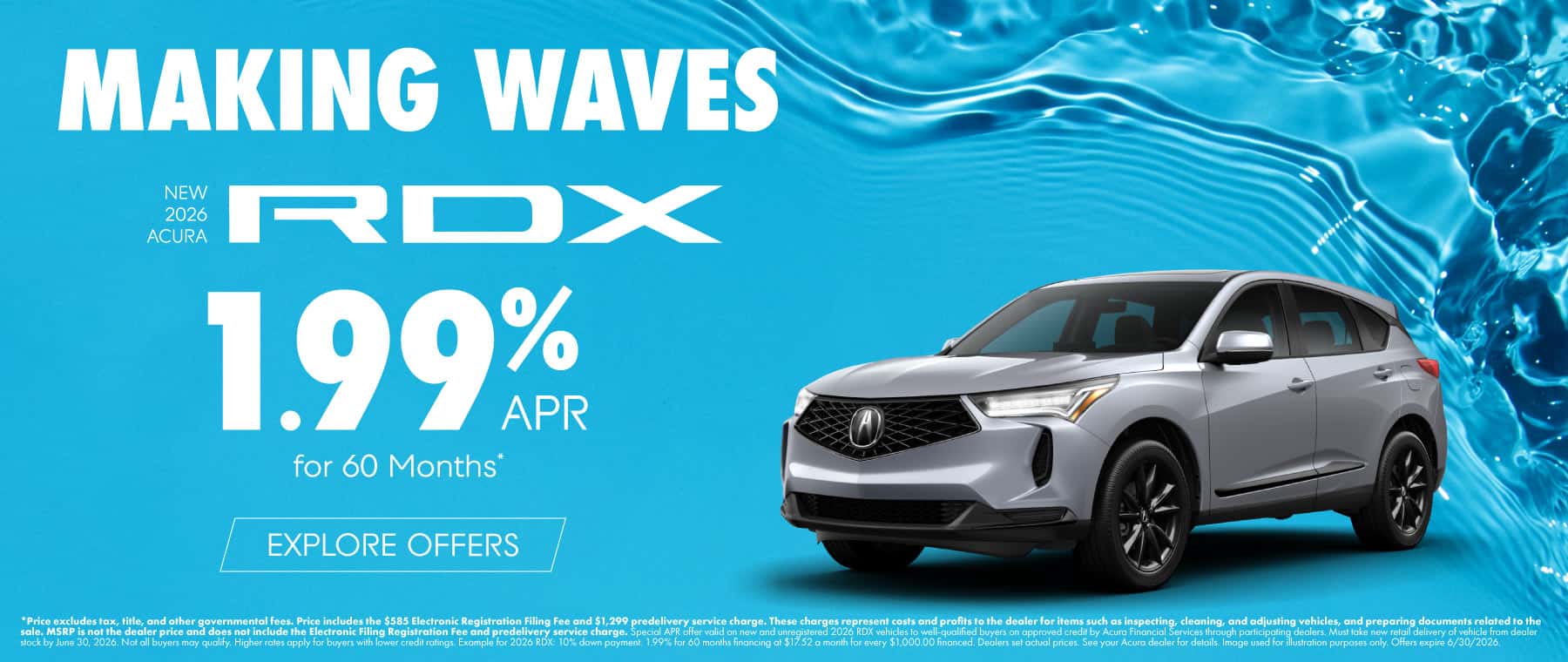 New 2026 Acura RDX 1.99% APR for 60 Months*