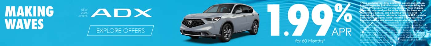 New 2026 Acura ADX 1.99% APR for 60 Months*
