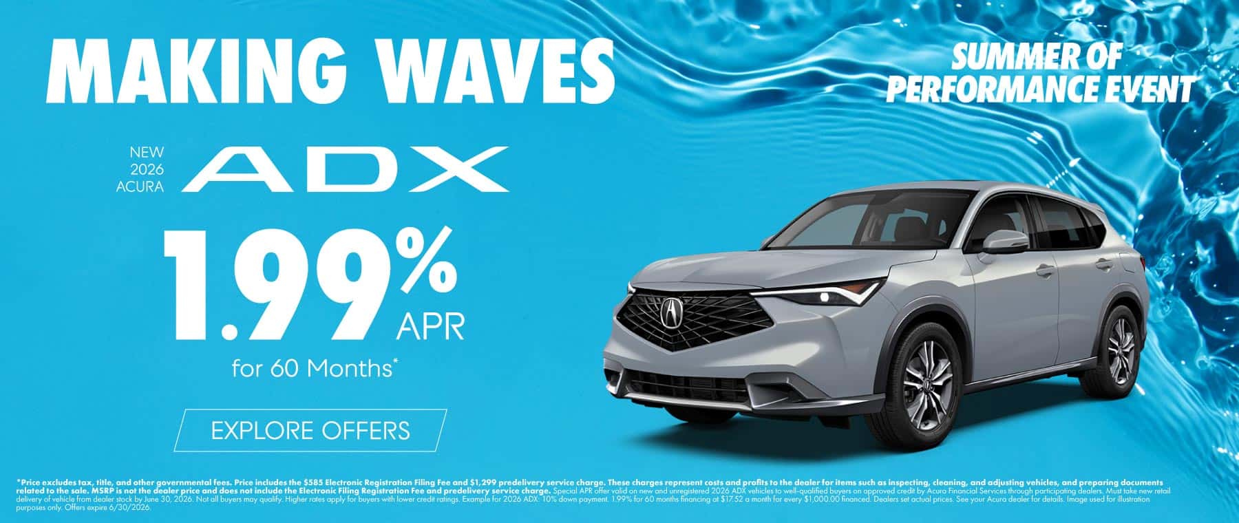 New 2026 Acura ADX 1.99% APR for 60 Months*