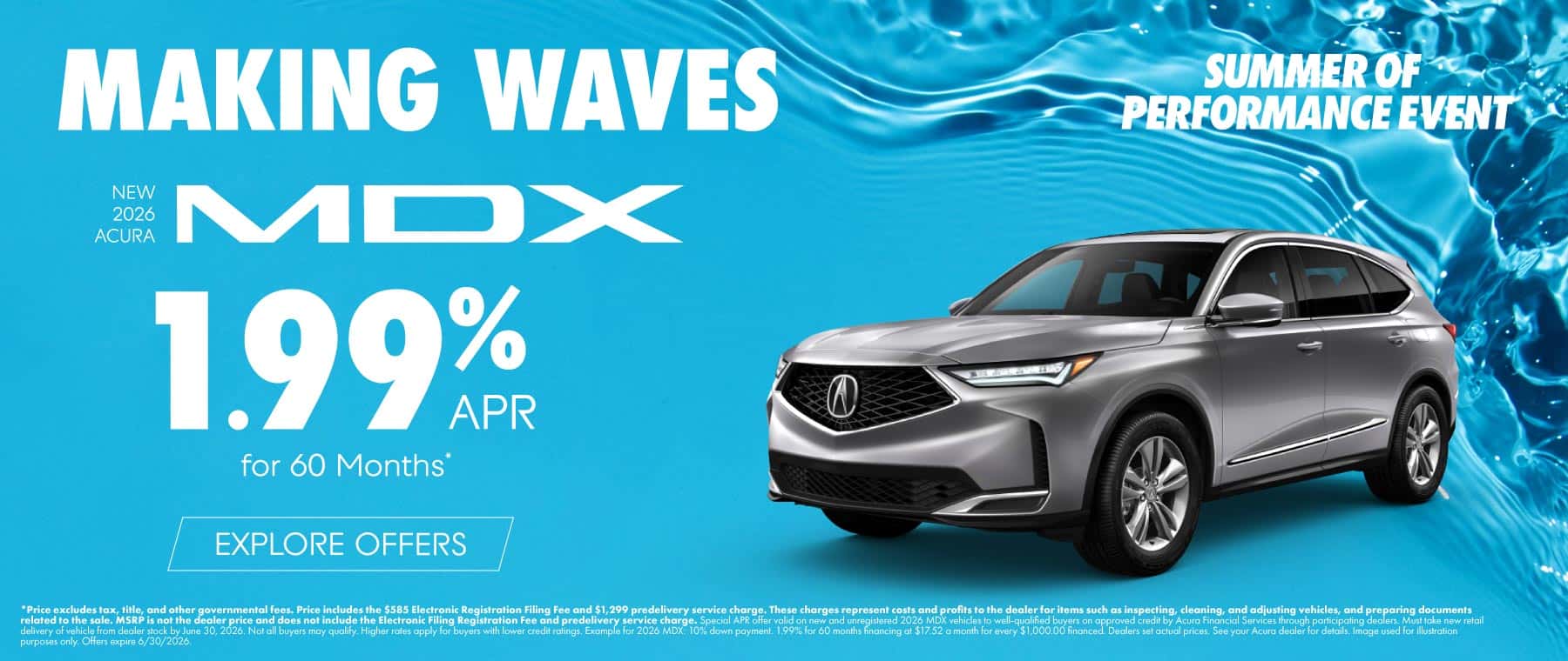 New 2026 Acura MDX 1.99% APR for 60 Months*